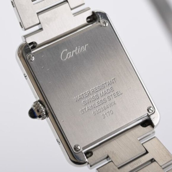 Cartier Tank Solo 3170 24X31mm Stainless Steel Watch W/ Box & Papers - Picture 7 of 9